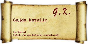Gajda Katalin névjegykártya
